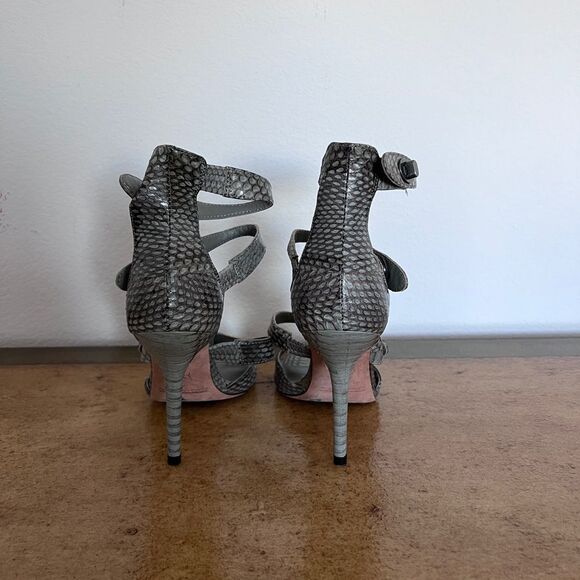 Leon Max Safe Genuine Snakeskin Upper and Leather Lining and Sole Pumps size 7M - Picture 6 of 7